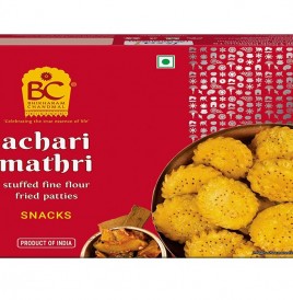Bhikharam Chandmal Achari Mathri Stuffed Fine Flour Fried Patties  Pack  375 grams